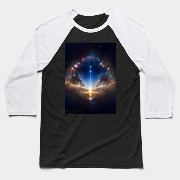 Heaven's Gate #1.2 [DALL-E 2/AI/ML art] — space art abstract poster Baseball T-Shirt by Synthwave1950